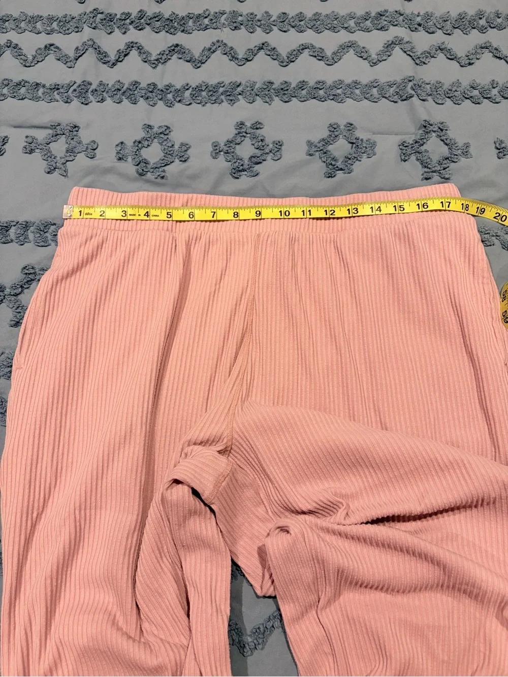 Adore Me Light Pink Ribbed Lounge Pants